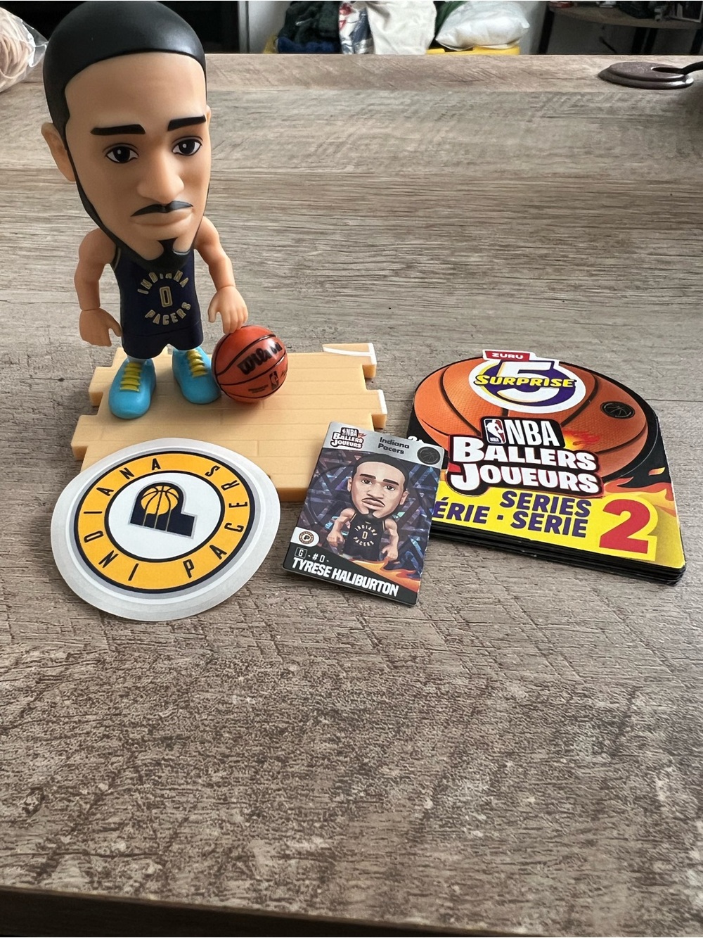 ZURU NBA Ballers Series 2 Tyrese Haliburton Figure -Indiana Pacers (Blue/Yellow)